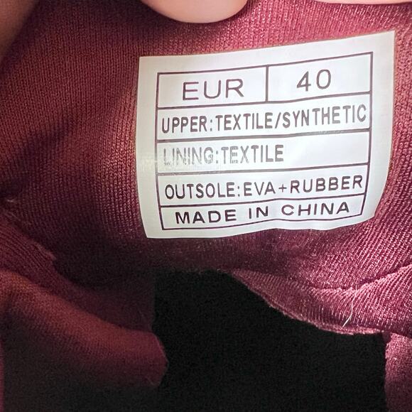 Feethit Blade Running Shoes Men 7.5 (40) Burgundy Non-Slip Slip On Sneakers New - Picture 9 of 9